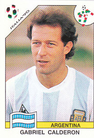 Gabriel Calderon WC 1990 Argentina samolepka Panini World Cup Story #228